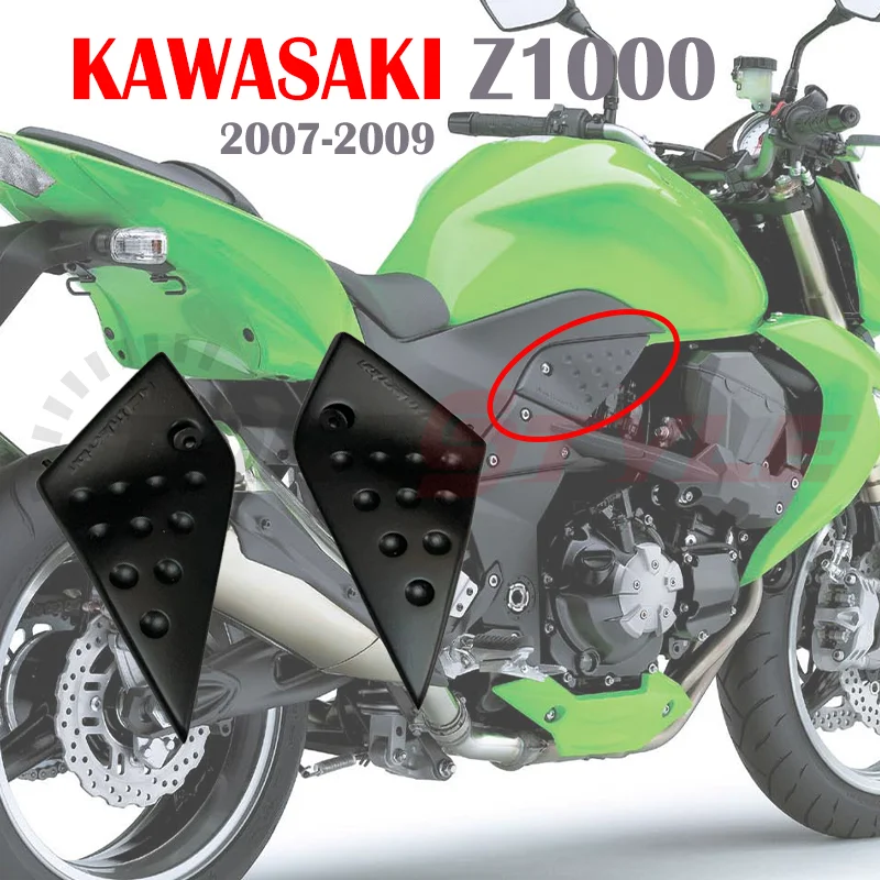 

Fit For Kawasaki Z1000 2007 2008 2009 Motorcycle Black Left Right Side Panels Frame Fairing Cover