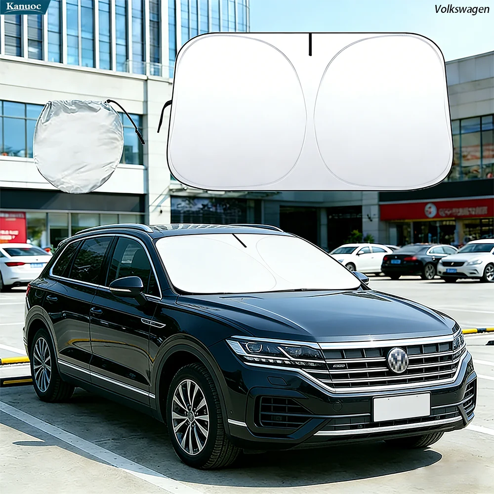

Солнцезащитный козырек на лобовое стекло для Volkswagen Touareg 2017-2021, складной, защищает от УФ-лучей