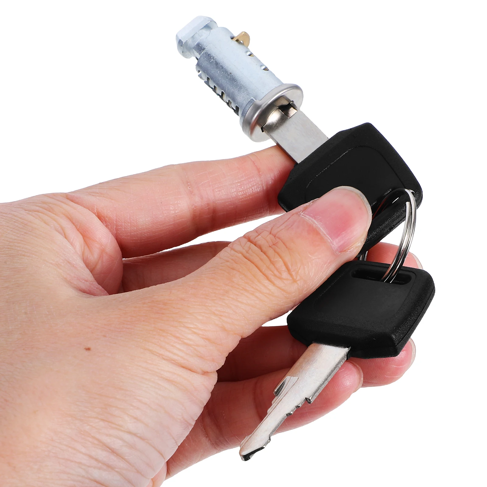 

1 Set Zinc Alloy Lock Cylinder Durable Anti-Theft Metal Security Lock Scratch Resistant Smooth Operation Universal Replacement