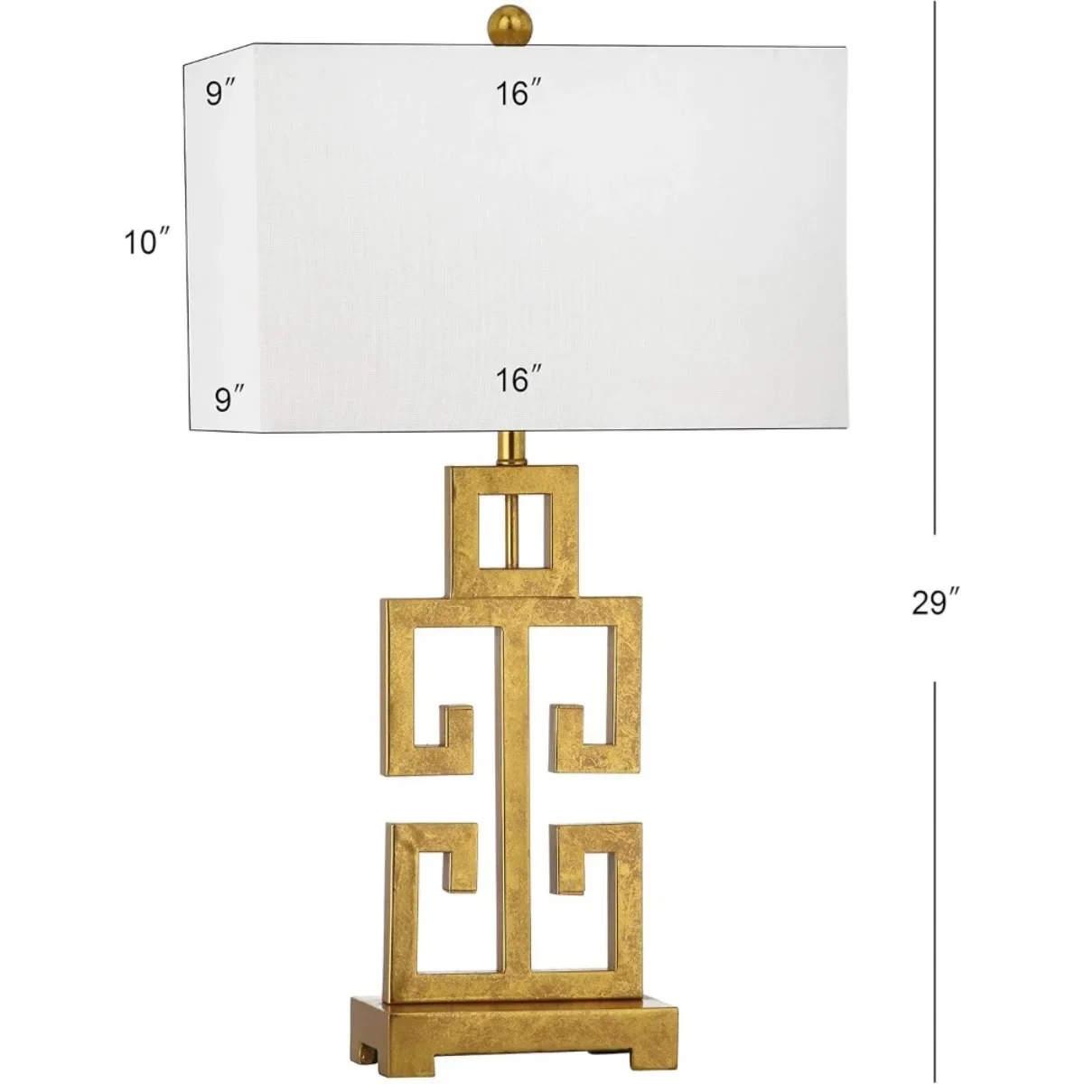 مجموعة من مصابيح طاولة مزرعة جلام - تصميم مفتاح يوناني ذهبي عتيق مقاس 29 بوصة - مثالية لغرفة النوم أو الدراسة أو غرفة المعيشة