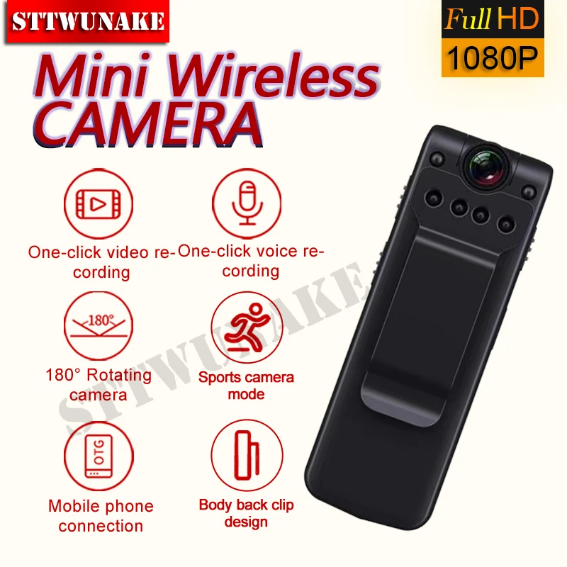 

Mini Camera Night Vision Small Wireless Body Cam Micro Voice Video Recorder Home safety Wearable Bodycam Discreet