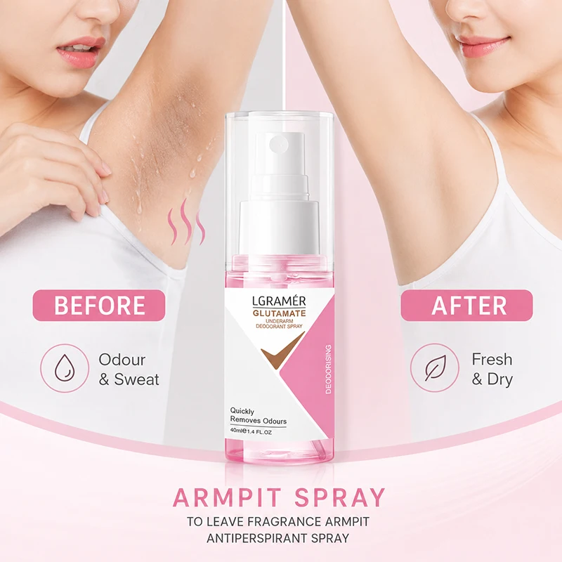 Portable Women Underarm Deodorant Spray Long Lasting Odor Control Refreshing Sweat Deodorising Mist Daily Armpit Girl Body Care