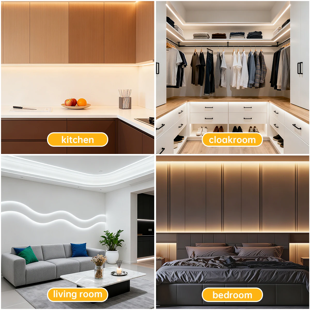 24 فولت واي فاي تويا الحياة الذكية APP التحكم يعتم مصباح ، عالية الجودة سيليكون LED قطاع 280 المصابيح/م أكثر إشراقا من شريط إضاءة النيون الآخر