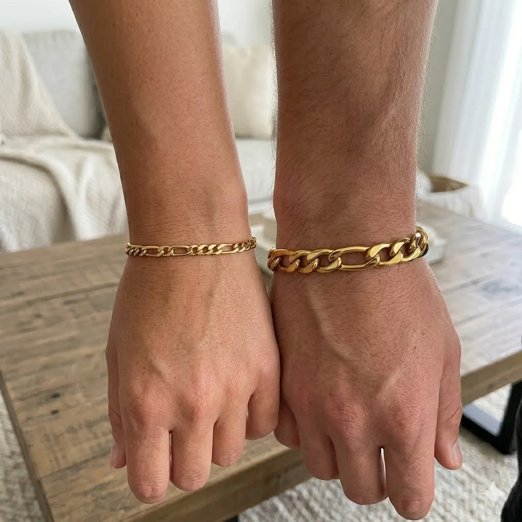 Bracelet classique à maillons Figaro pour hommes, femmes, unisexe, en acier inoxydable, bijoux pour les mains, longueur 16,5/18/19 cm, chaîne de poignet en métal, accessoires
