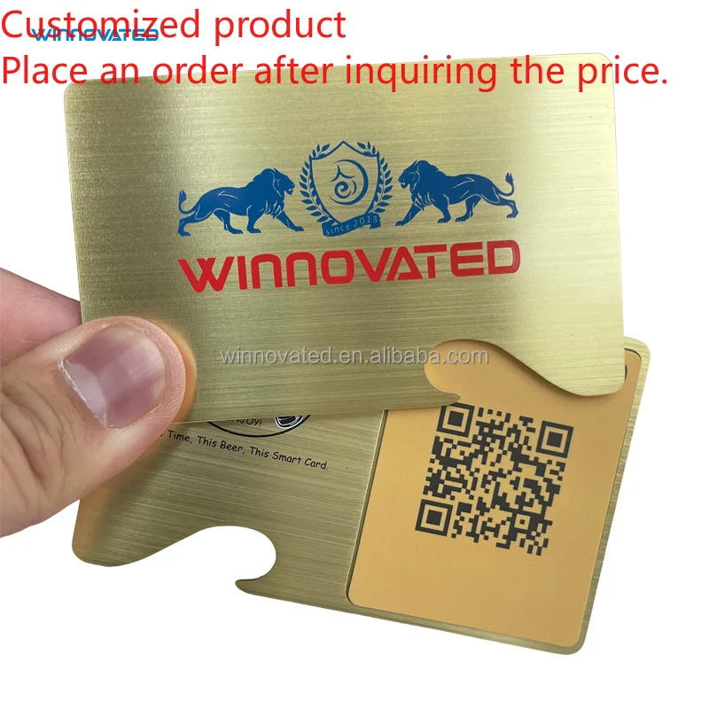 Customized product High Quality Custom Logo Blank Metal NFC Card Business Bottle Opener