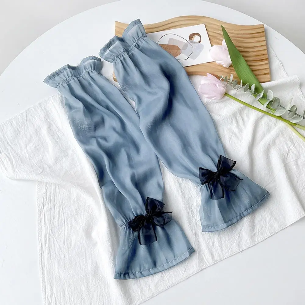 Sun-blocking Bow Stickers for Arm Protection Fashionable Sheer Mesh Arm Sleeves for Uv Protection Sunscreen with for Outdoor