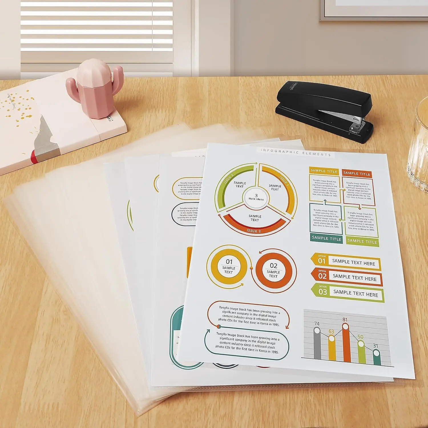 

100pcs L-shaped Transparent Folder, A4 Size, Resume and Test Paper Cover, Storage Bag, Transparent Security Project Organizer