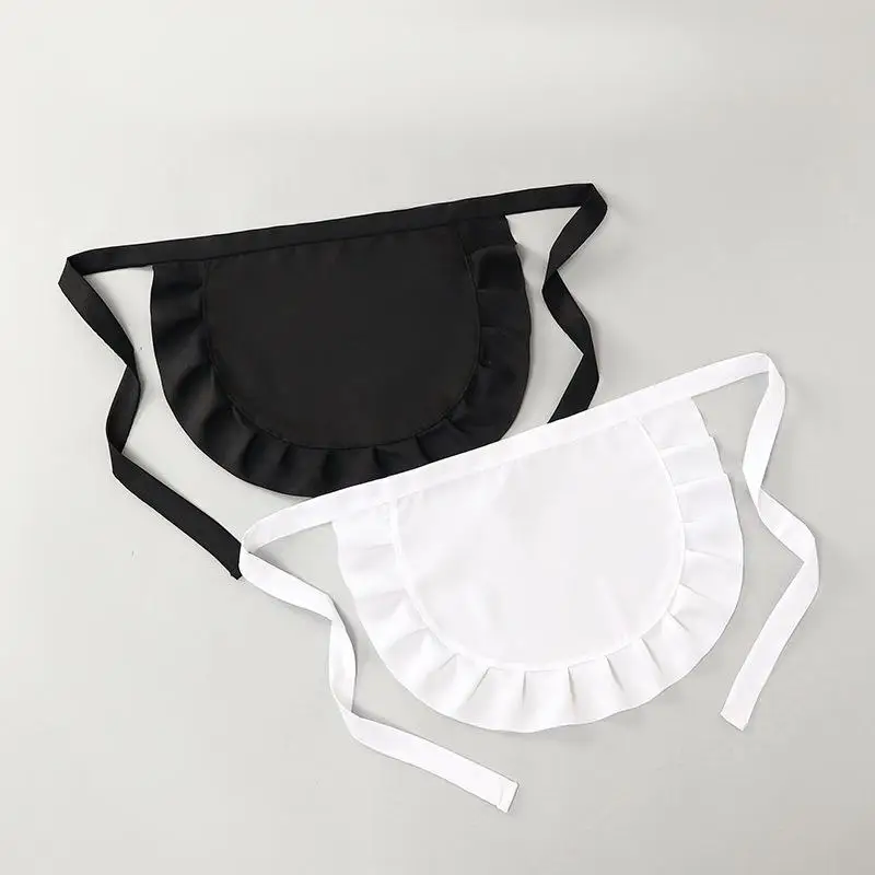 

1PCS Waitress Maid Cosplay Waist Apron Half Apron Costume Cooking Aprons For Kitchen