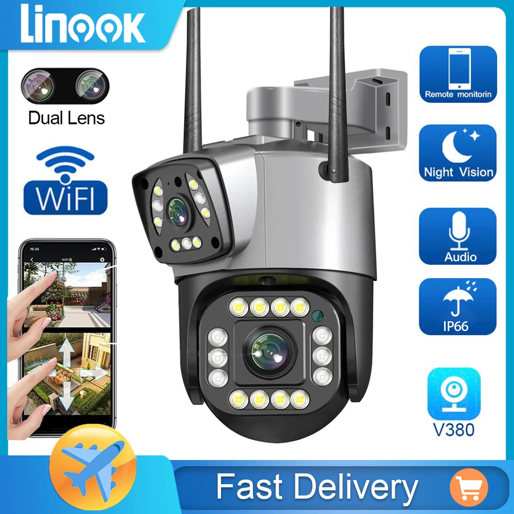 

Linook, V380 Pro, CCTV camera, wireless outdoor wifi surveillance camera, WIFI camera, 4K, 8MP, IP security camera, night vision