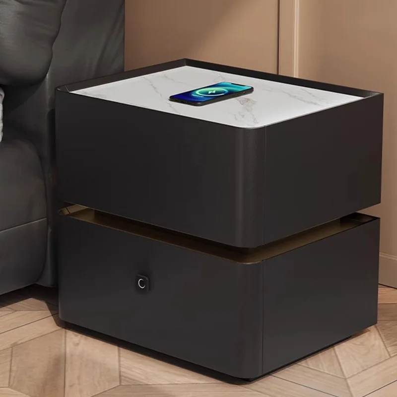 

Bedroom Mobile Nightstand Cabinets Nordic Living Room Bedside Table Luxury Storage Space Saving Criado Mudo Trendy Furniture
