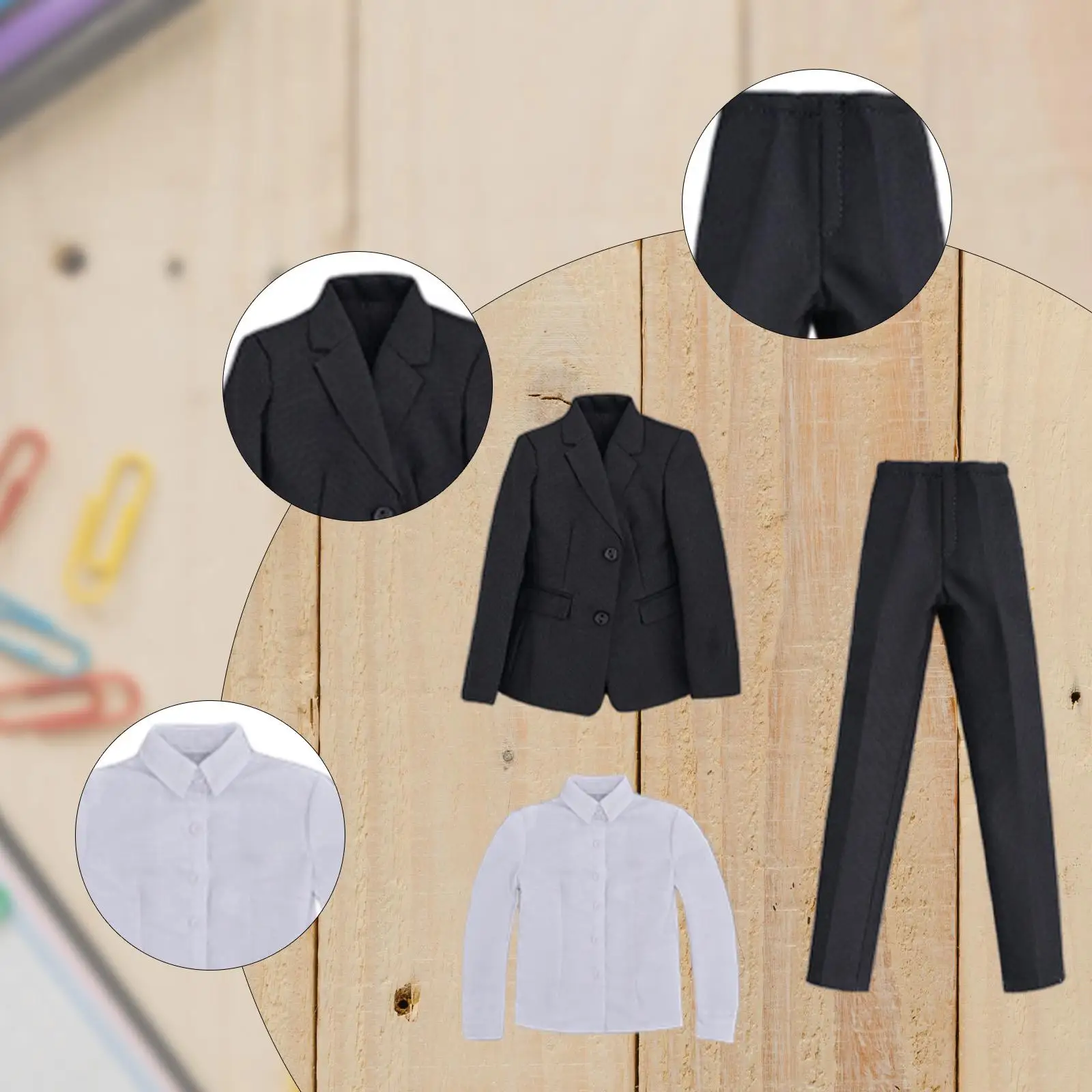 Abito completo per bambole con corpo per vestiti femminili in scala 1/6 per action figure da 12 pollici