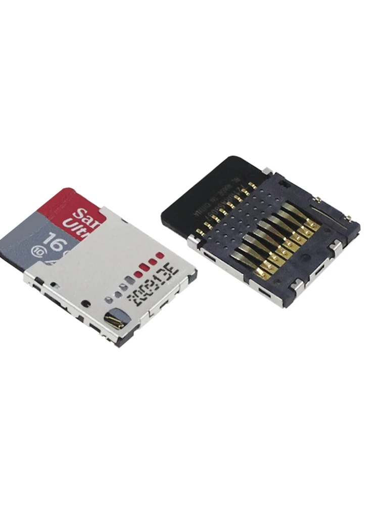 Raspberry Pi microSD Card Slot-Push-Pull TF/SD Card Reader Socket for Memory Storage- Compatible with Raspberry Pi 4/3/Zero