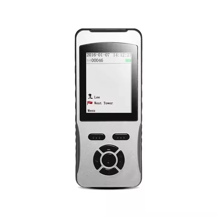 Silver RFID Guard Tour System 125kHz Security Patrol For Guard Monitoring And Patrol 2.4 Inch LCD