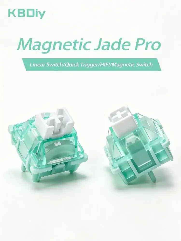 Przełączniki KBDiy Magnetic Jade Pro 32gf HIFI Creamy RGB z efektem Halla RT0.001mm do klawiatur 75% Magnetic Gaming POM PC PA66 — zdjęcie produktu 7