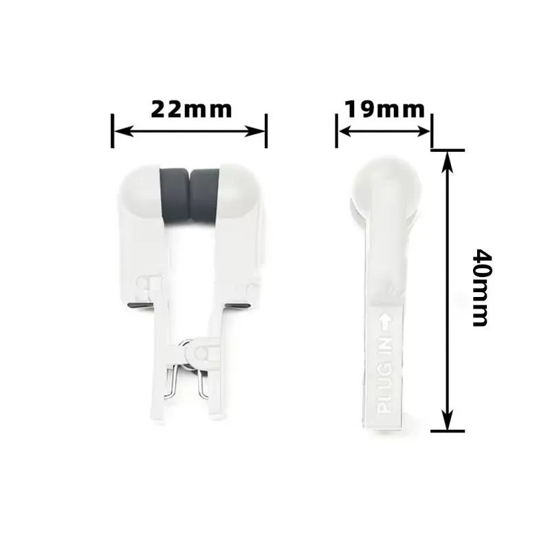 

10pcs(5PAIR) New white Double -sided Silicone Electrode Clips Adapter for Use with Tens EMS Machines Vns Wih 2.0mm Pin