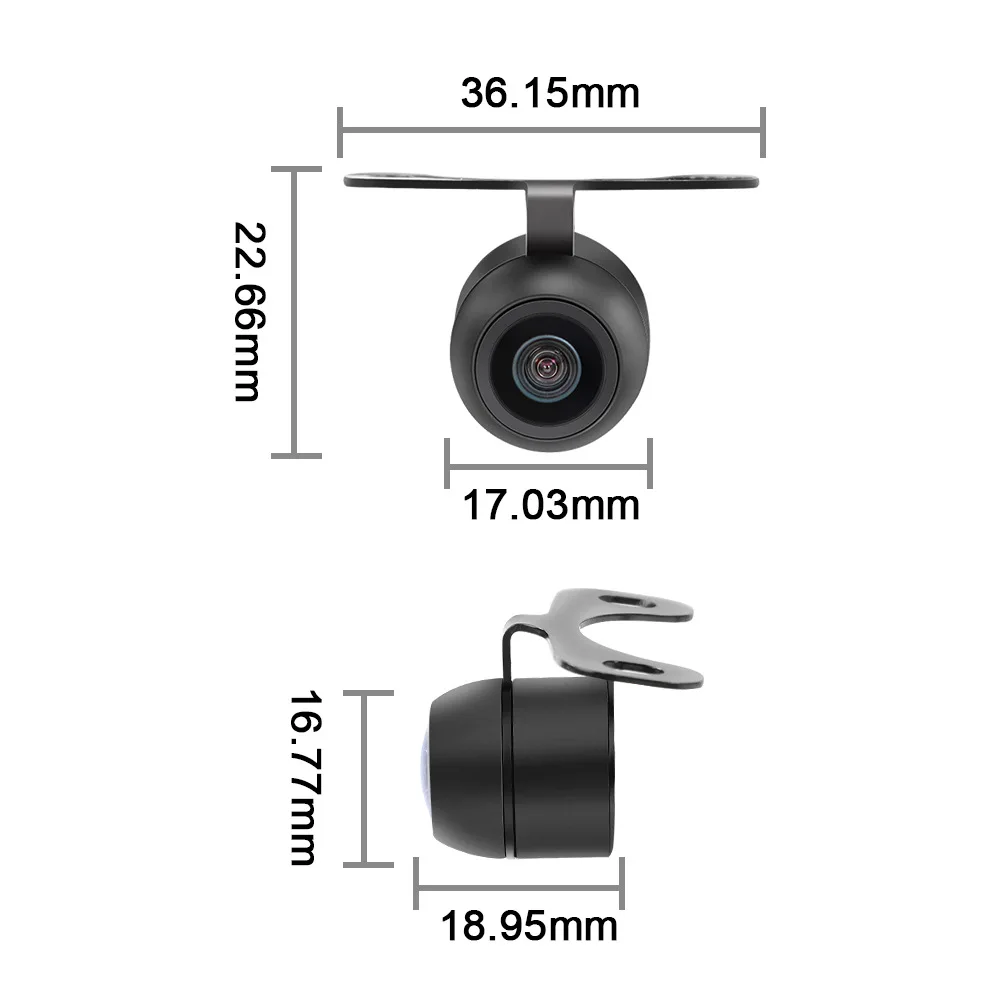 Vídeo impermeável invertendo câmera, Borboleta HD Night Vision, Protetor solar, 4Pin