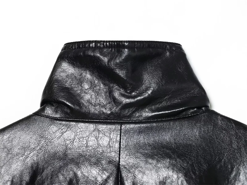 Женская куртка 2024, осеннее новое поступление, черная куртка-пилот из искусственной кожи с длинными рукавами, свободная куртка-пилот, модный модный стиль