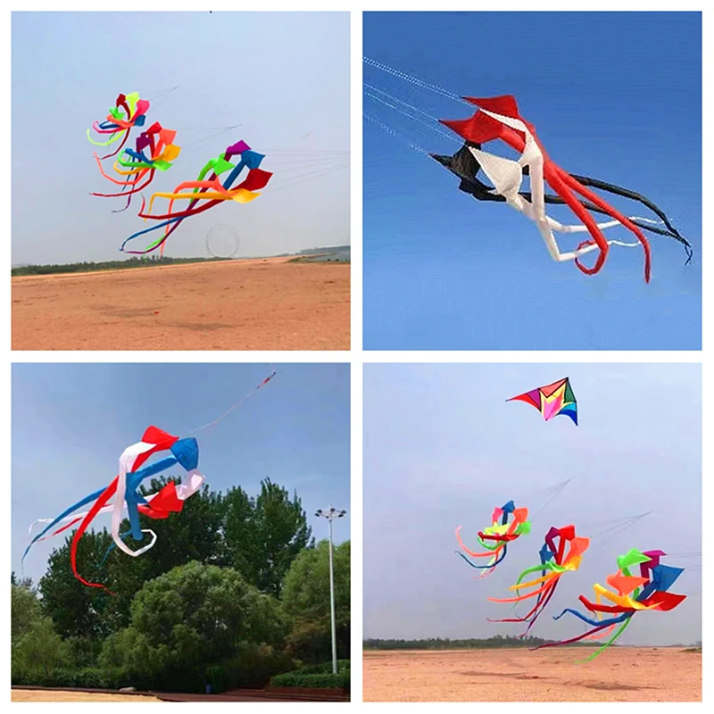 

free shipping high quality 6m rainbow windsock kite flying large kites adult kite reel ripstop nylon kite flying eagle kitsurf