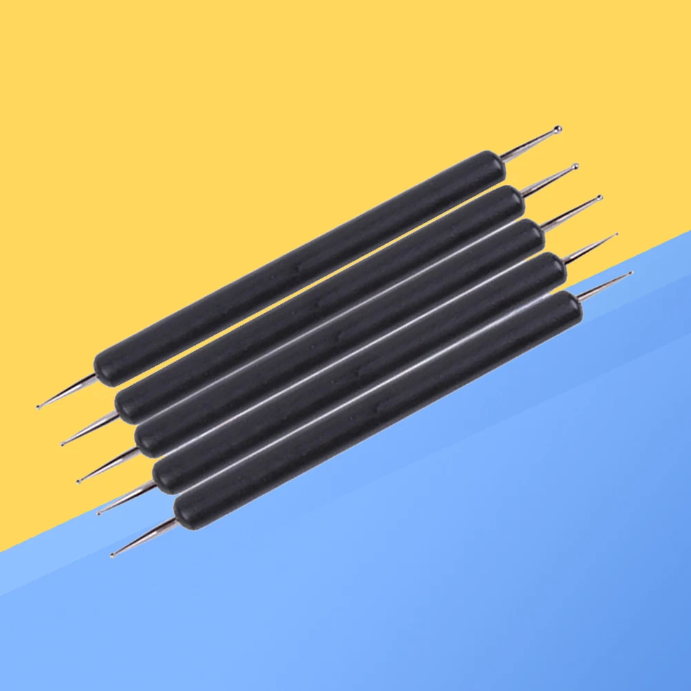 5Pcs Nail Dotting Tools Double Ended Styling Pens for Acrylic Oil Watercolor Painting Clay Sculpting Embossing Manicure Art