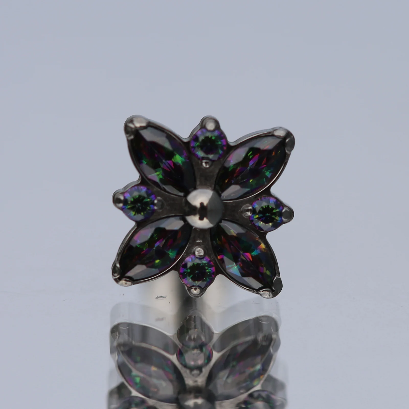 16G ASTM F136 Titanium Labret Stud Internal Thread Screw for Forward Helix Lip Tongue Ear Cartilage Daith Conch Piercing Earring