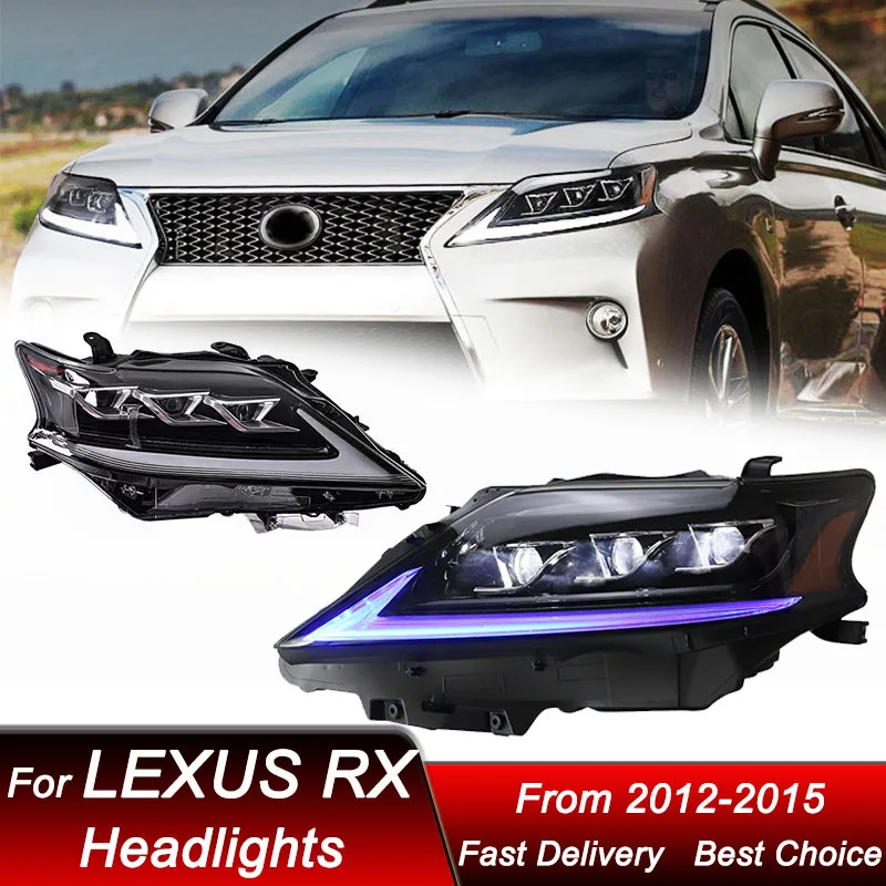 

Car styling Headlights For Lexus RX RX270 2012-2015 new full LED Assembly Upgrade High Configure Projector Lens Accessories Kit