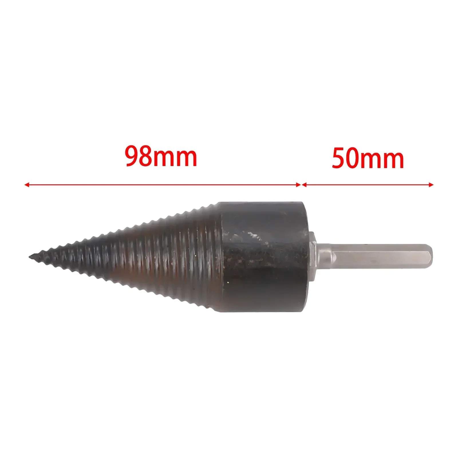 42mm Wood Splitter Drill Bit High Carbon Steel Round/HexShank Wood Split Cone Drill Bit Electric Drill Tools Carpentry Tools