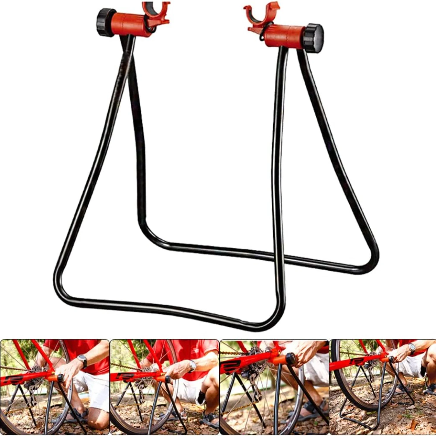 

Convenient, Durable, and Black Foldable Adjustable Bicycle Repair Stand Essential Accessory for Cyclists - Versatile Mechanic T