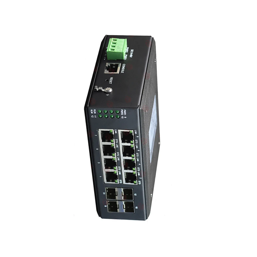 DIN Rail L2 Managed 8 Port Ring Network Switch Gigabit Industrial Ethernet Switch With SFP Slot view 4