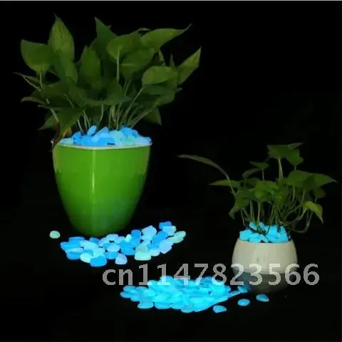 Glow in the Dark Garden Vase Glow Pebbles Stones Path Lawn Pebbles Outdoor Fish Tank Decoration Pebble Rocks Aquarium 20/40pcs