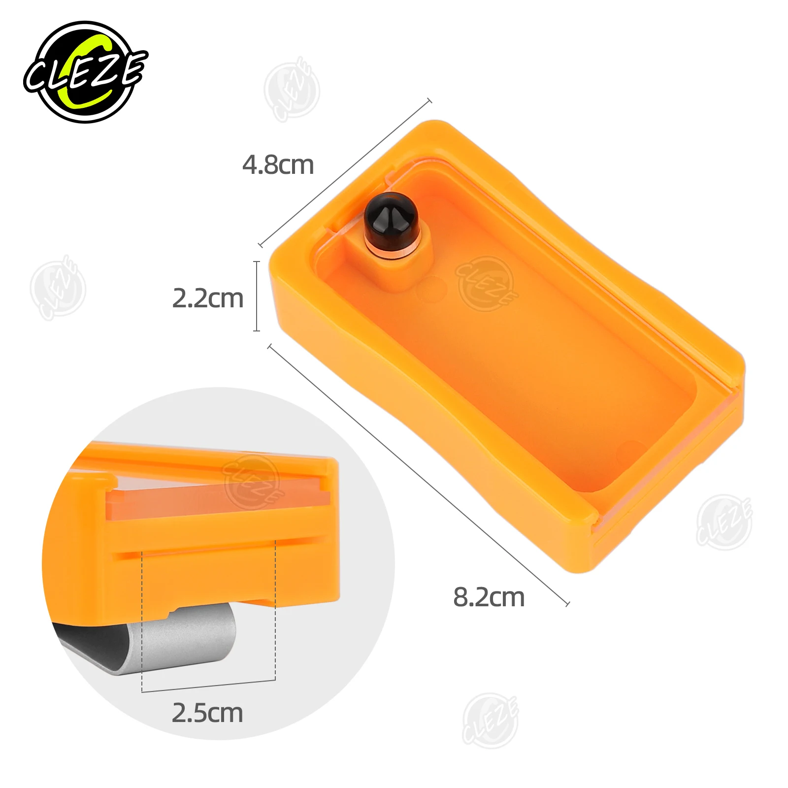 CLEZE Window Tint Film Blade Disposal Box Plastic Container for Vinyl Wrap Cutting Tools Used Razor Blades Safety Storage Case