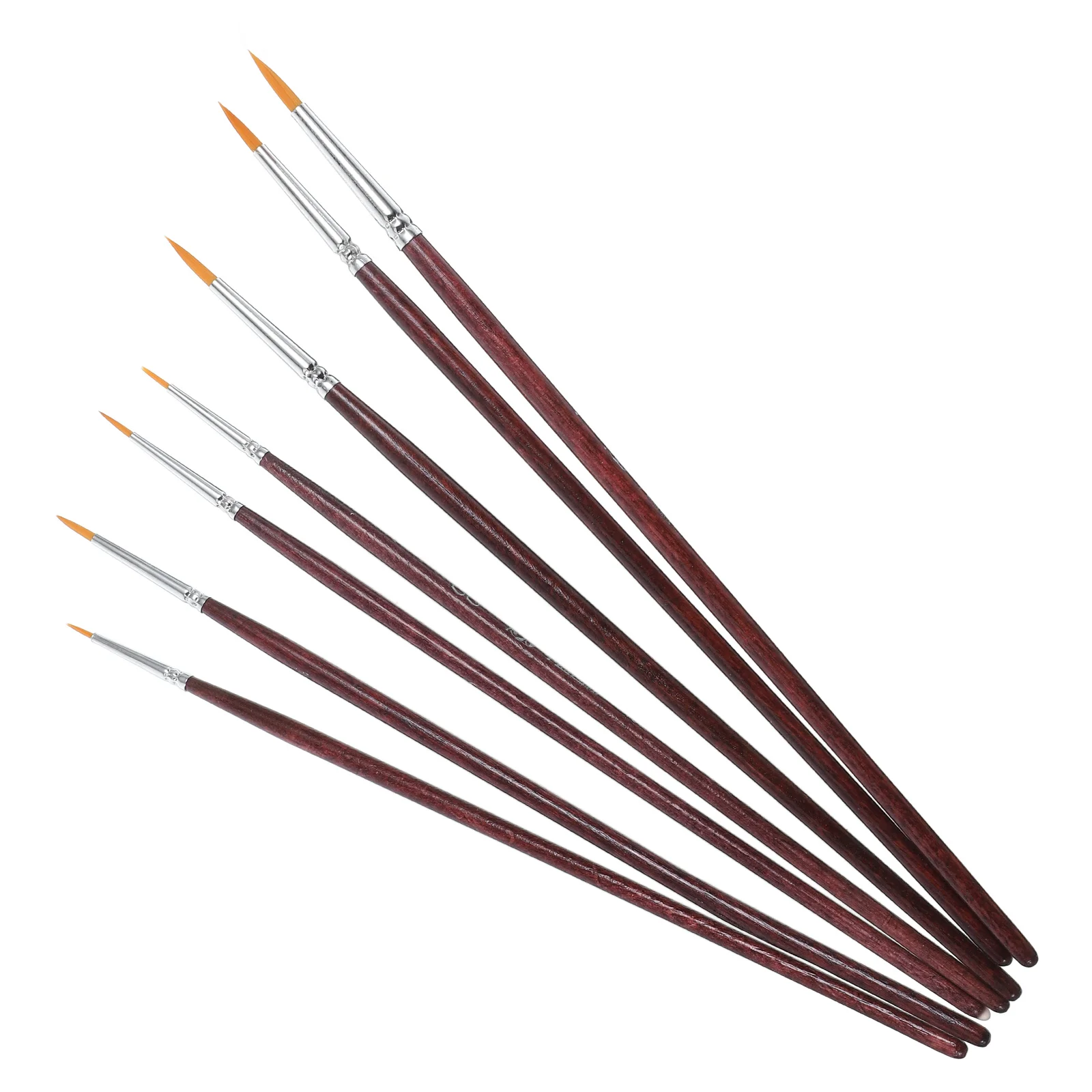 

7pcs Oil Painting Brushes with Nylon Bristles for Fine Detailing Smooth Stroke Control Miniature Craft Accessories