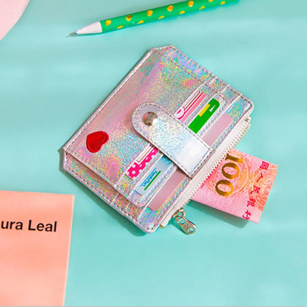 

Mini Fashion Laser Purse Coin Storage Business Card Bags ID Credit Card Holder Wallet Card Bag