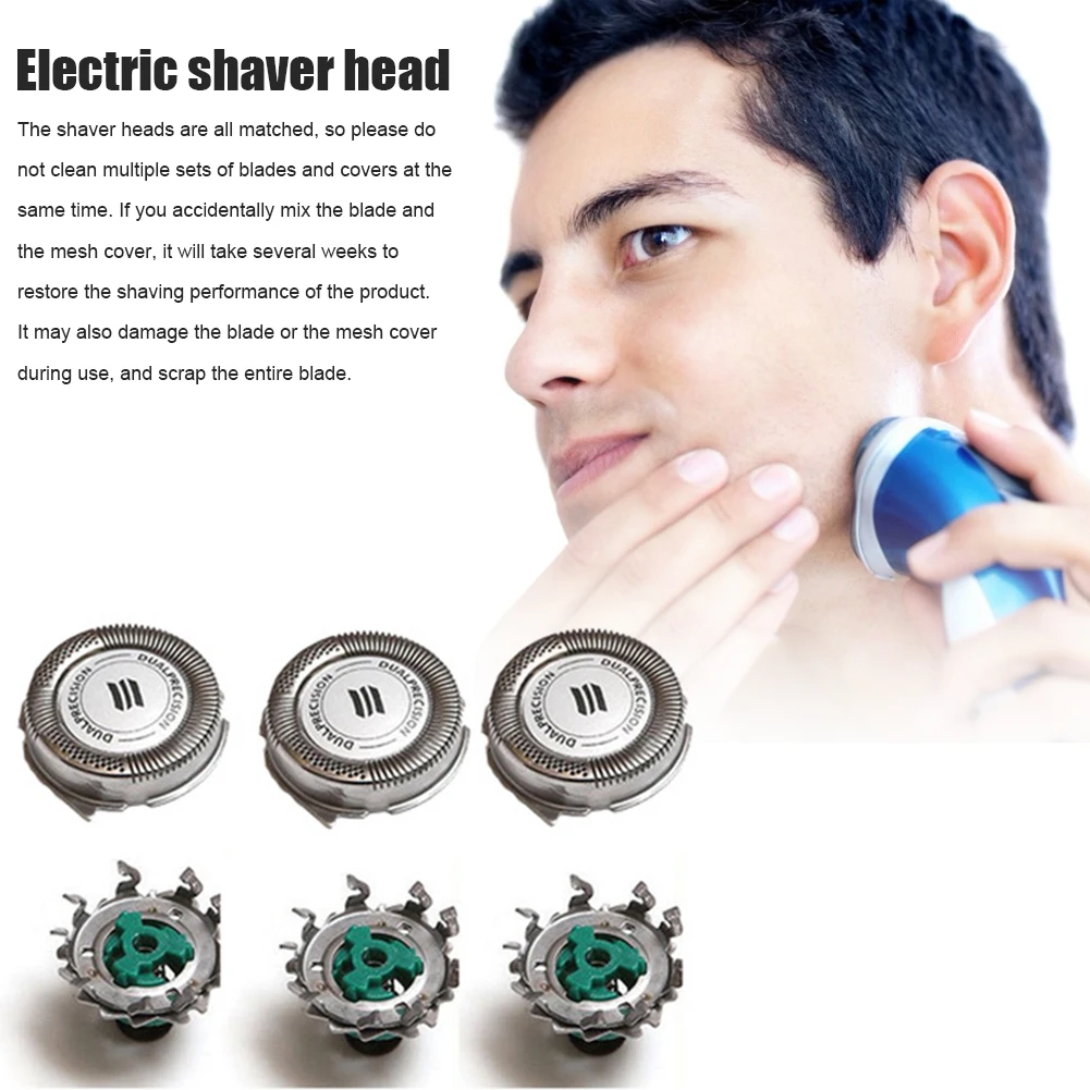 3PCS Shaver Head Replacement Electric Razor Blade Shaving Head for RQ11 RQ1150 RQ1160 RQ1175 RQ1180