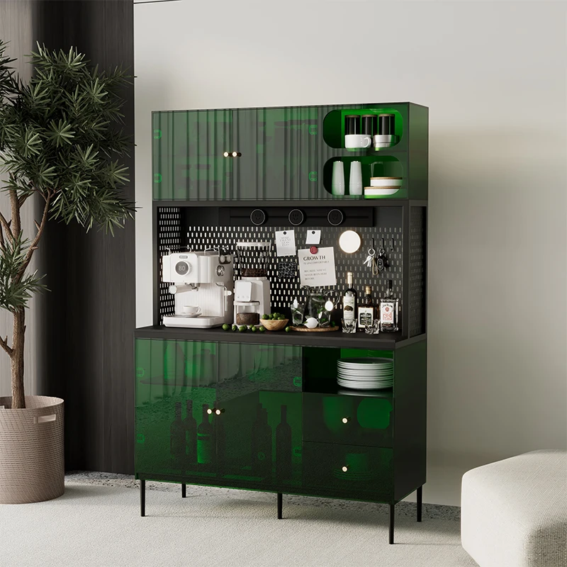 

Acrylic hole plate combination side cabinet entrance tea and wine household appliances against the wall large-capacity storage