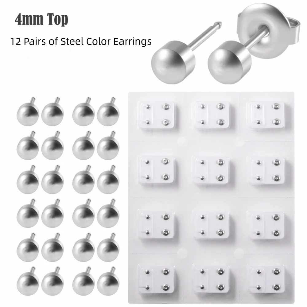3mm/4mm TOP Ear Piercing Tool Kit Stars Stainless Steel Rhinestone Stud Earrings Minimalist Rhinestone Inlay Ear Piercing Tool