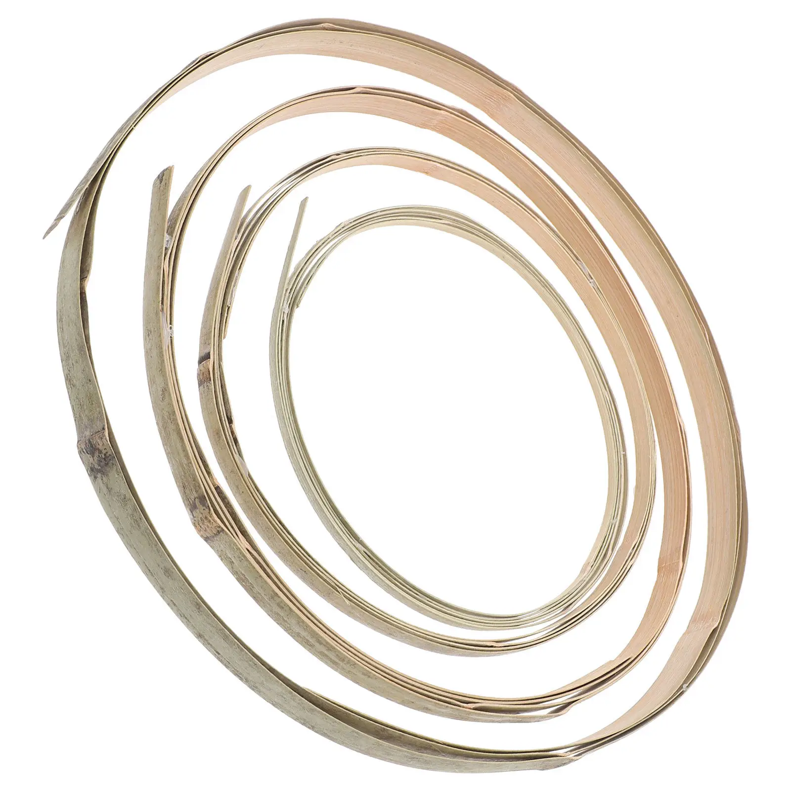 

4Pcs Handmade Bamboo Weaving Strips Flat Rattan Webbing for Basket Chair Furniture Making Supplies DIY Repair Weaving Material