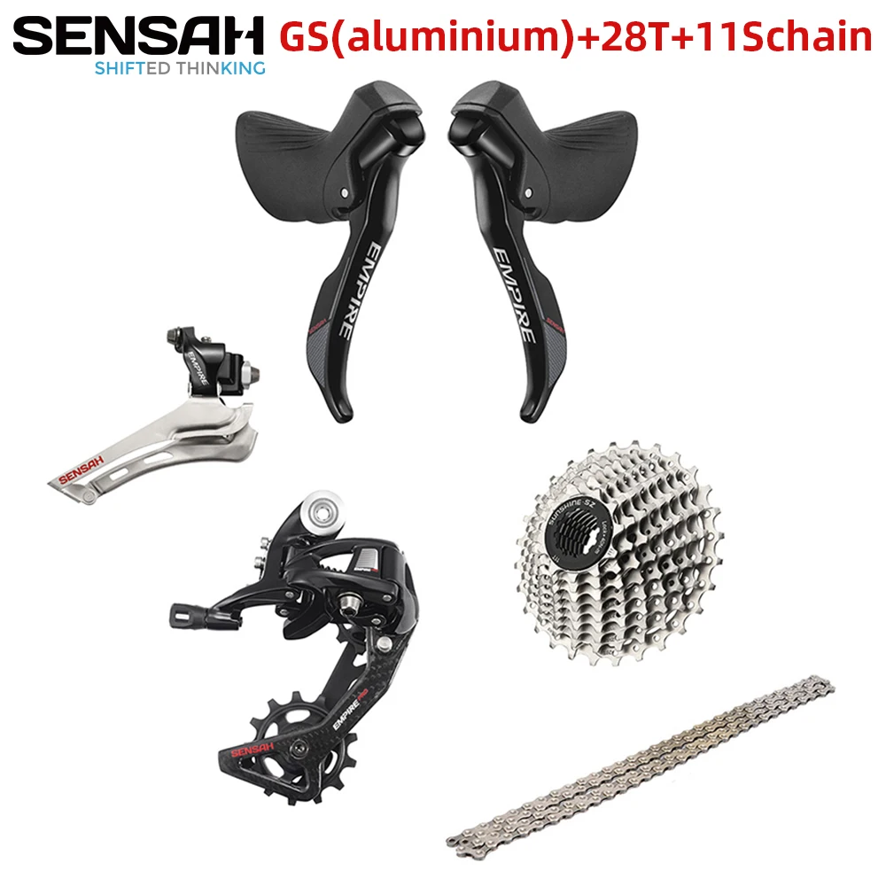 SENSAH EMPIRE 6 Kits 2x11 Speed 22s Road Groupset R/L Shifter+FD+RD Derailleurs + Cassette/Chains Aluminium