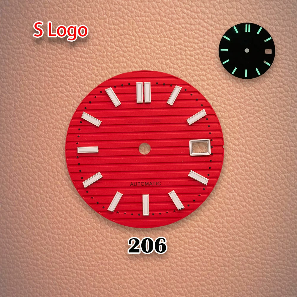 المبيعات الساخنة 30.5 مللي متر S شعار الطلب الأخضر Noctilucent مناسبة ل NH35/NH36/7S/4R ساعة يد تعمل بالحركة تعديل الملحقات