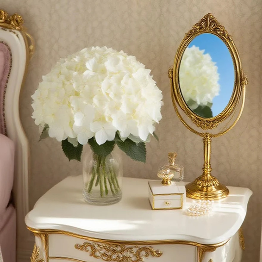 

5pcs Silk Artificial Flower Hydrangea Wedding bridal bouquet Home Living Room Ornaments Garden archway Party Colorful Gift Decor