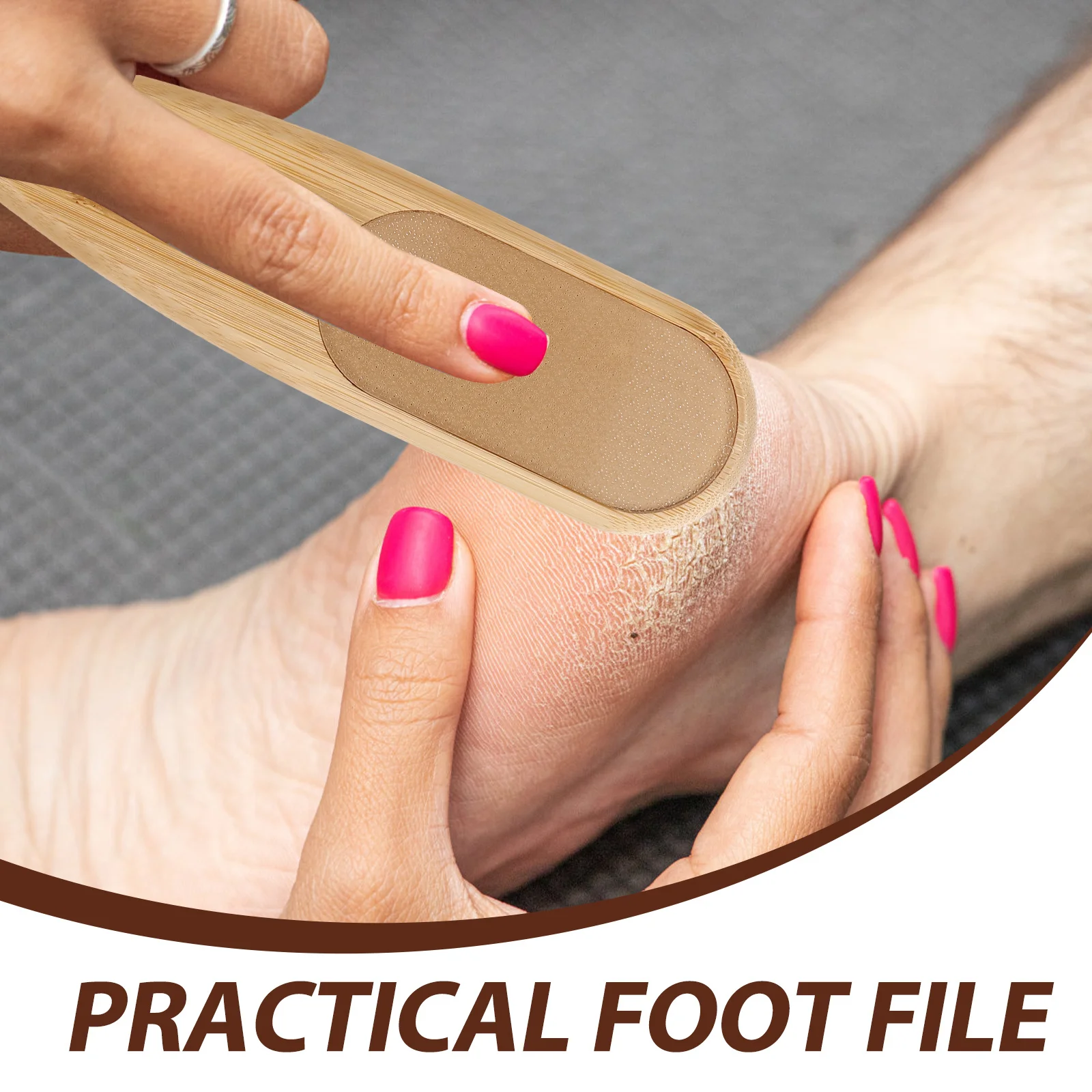 Lima per piedi bifacciale aggiornata Scrubber per piedi Rimozione calli Impugnatura ergonomica Strumento per pedicure domestico con superficie in vetro durevole per un liscio
