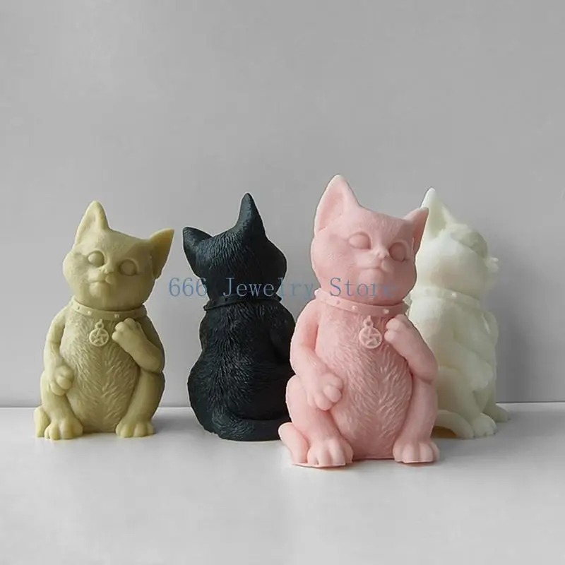 

F2TD силиконовая форма для стоящего кота, сделай сам, формы для эпоксидной смолы, форма для украшения стола, форма для мыла