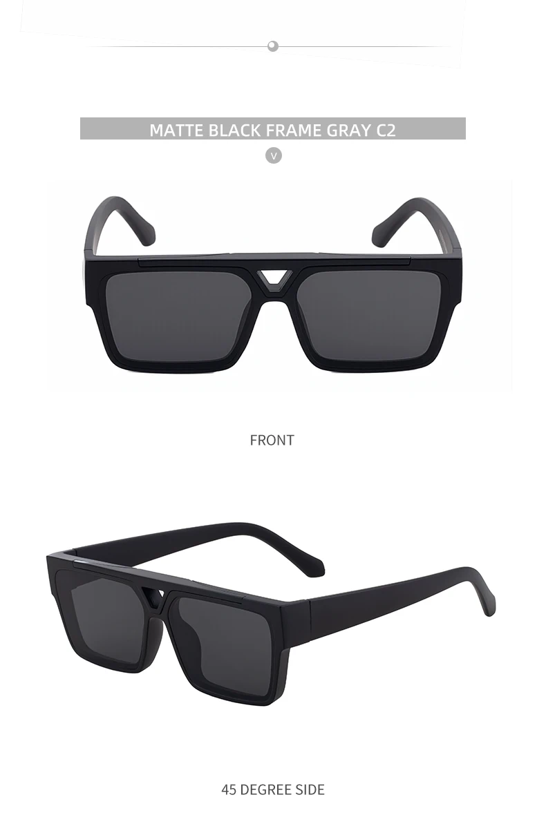 Übergroße polarisierte quadratische Steampunk-Sonnenbrille für Herren, groß, 2025, Luxusmarke, Vintage-Punk-Sonnenbrille für Männer, klassische Farbtöne, UV400 – Detail 13