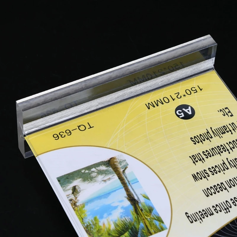 5 Pcs Acrylic Sign Holder Table Sign Display Holder Clear Sign Display Holder