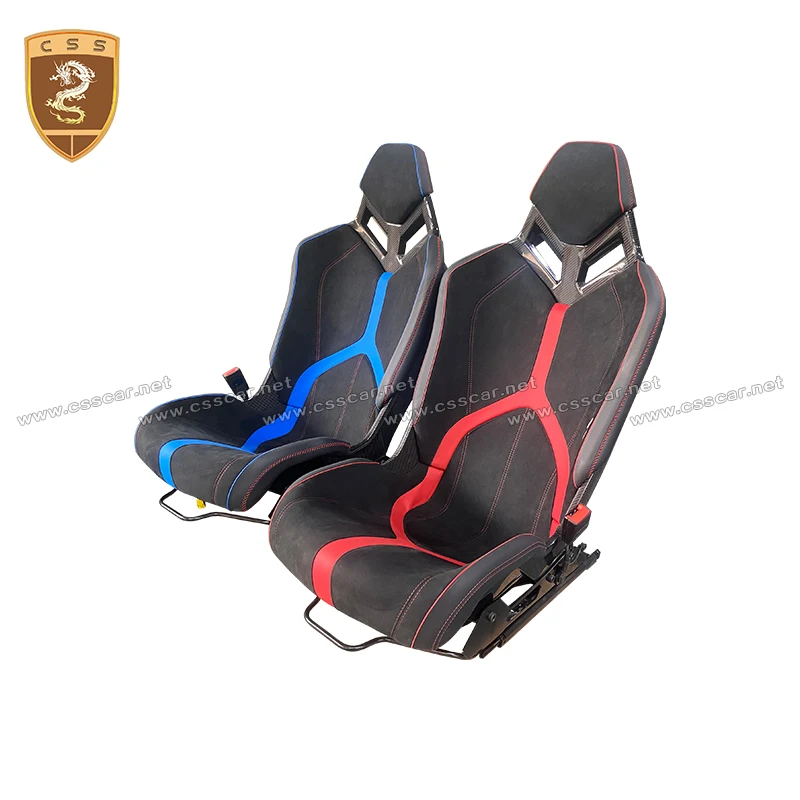 CSS Customized Auto Seats Dry Carbon Fiber Seat Back Cover For Lamborgini  Lp700 SVJ Racing Seat Black Interior Car Accessories