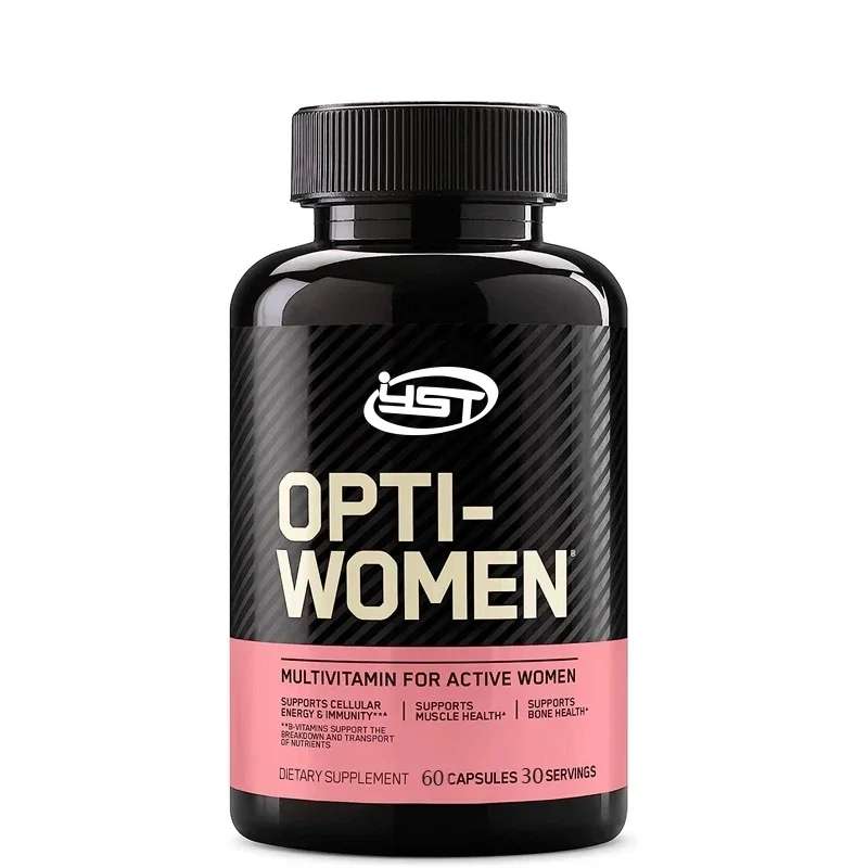 Opti Women、 Vitamina C, Zinc y Vitamina D - Suplemento Multivitamínico Diario para Mujer Contiene Hierro y 60 Pastillas