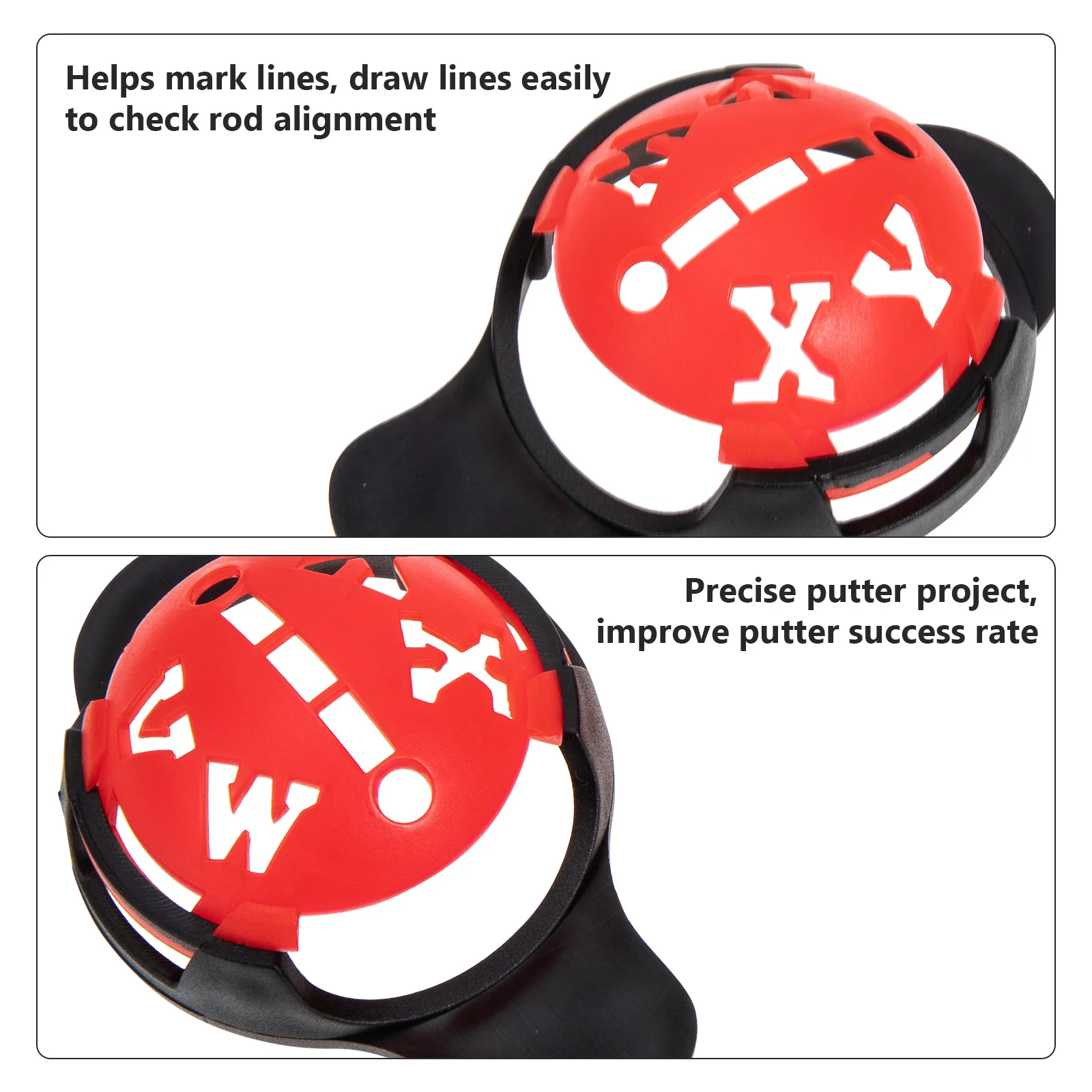 1Set Plastic Golf Ball Liner Professional Golfs Drawing Alignment Tool with Letters Patterns for Convenient Golfing Accessories