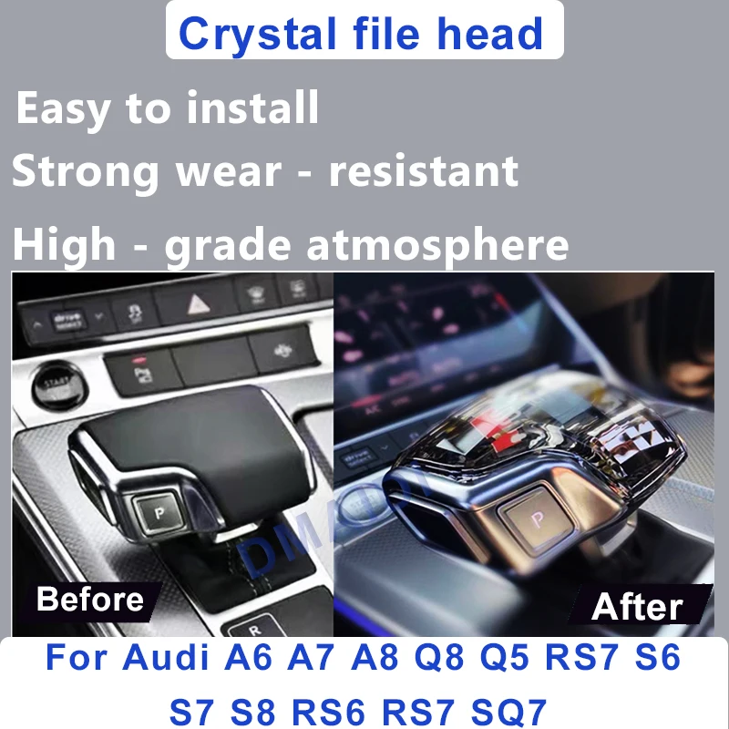 Car Crystal Gear Shift Knob For AUDI A6 /A7/A8/Q8/Q5/S6/S7/S8/RS6/RS7/SQ7 2017-2022