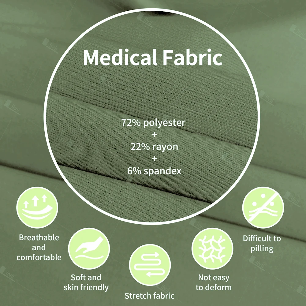 Multicolor Beautician Workwear Solid Color Lab Work Clothes Medical Nursing Uniforms Pet Clinic Scrub Set Work Clothes Wholesale