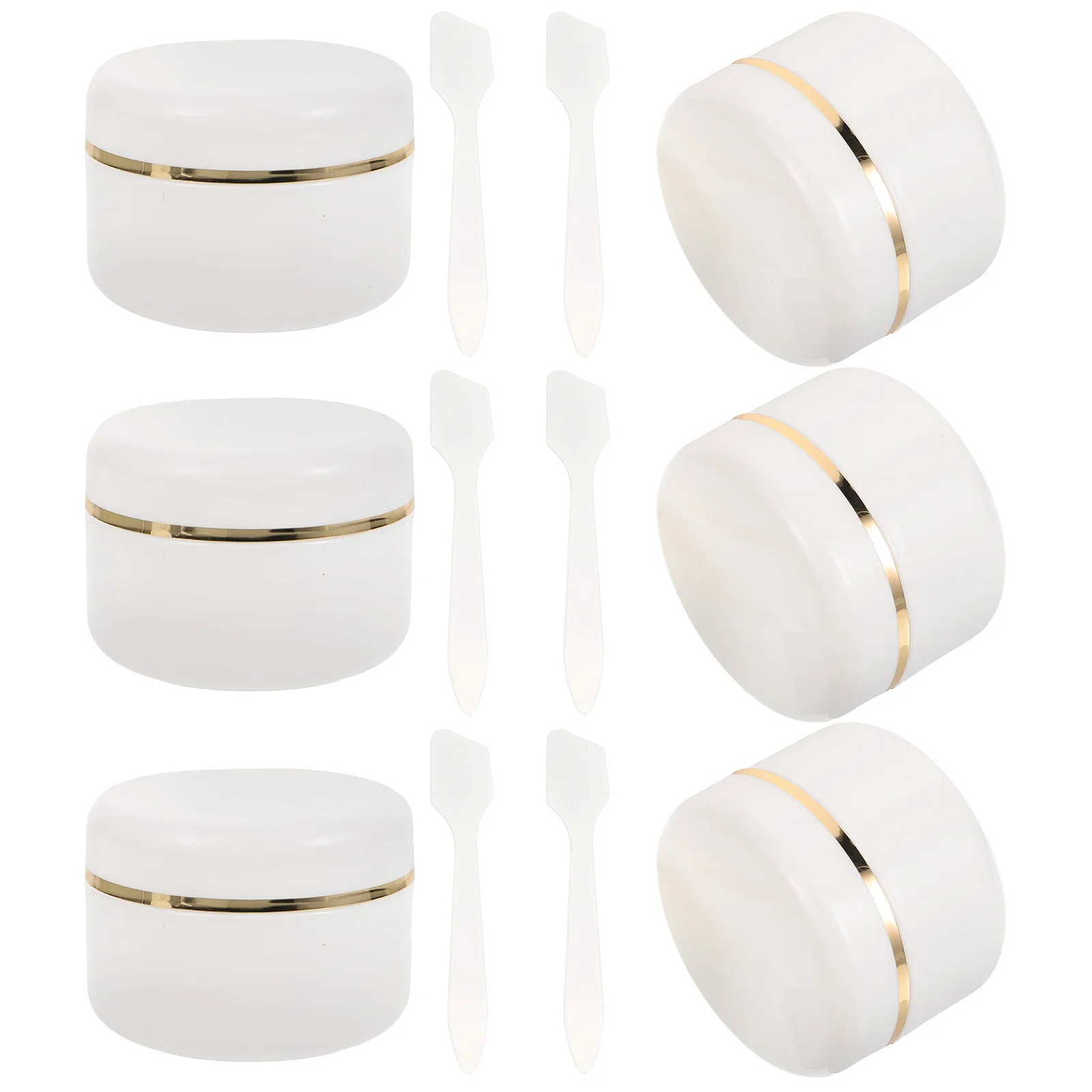 6 uds botellas de crema de manos 90ML plástico PP blanco contenedores recargables de viaje tarros de loción cajas de muestra