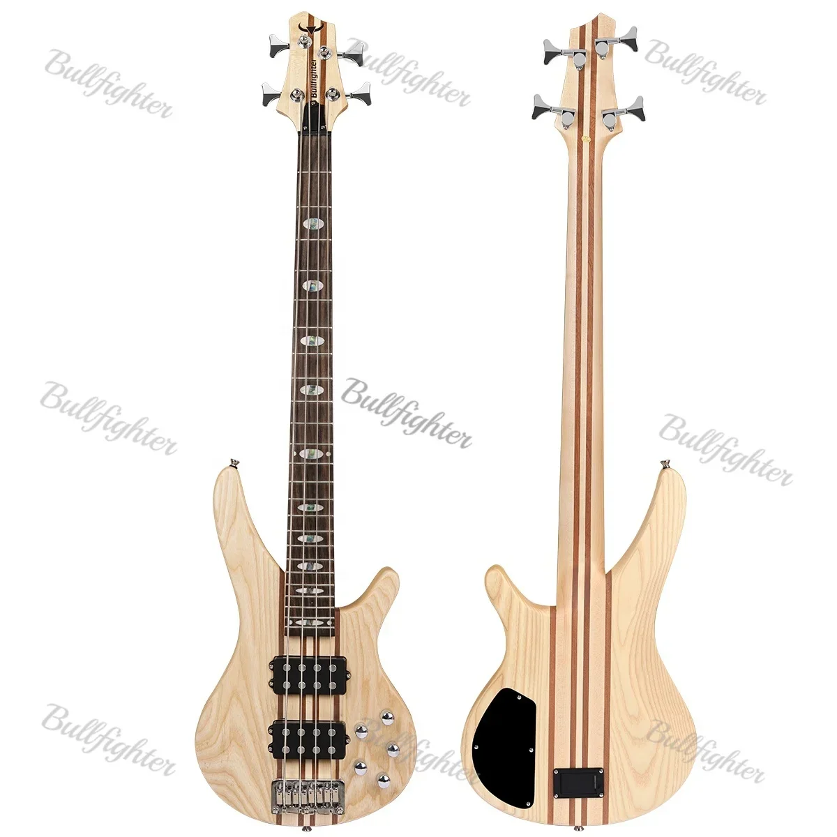 Bullfighter OEM Custom Guitarra Electrica Manufacturers DIY Kit High Grade 4 Strings Neck-thru-Body Guitare Electric Bass Guitar